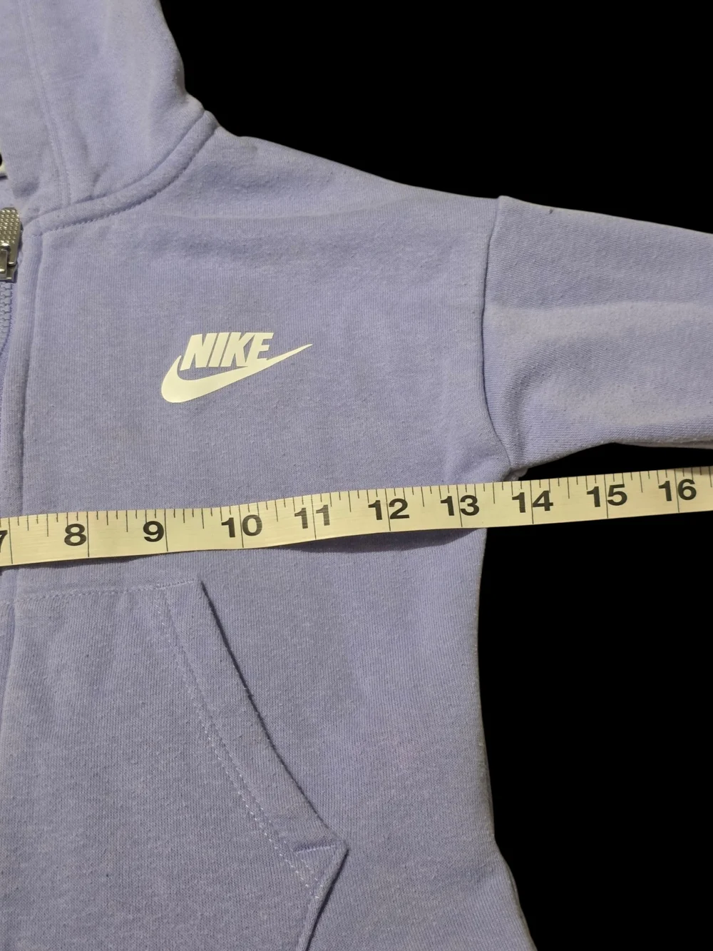 Nike Girls Toddler Full Zip Fleece Hoodie Lavender Purple Size 5 (4-5T)